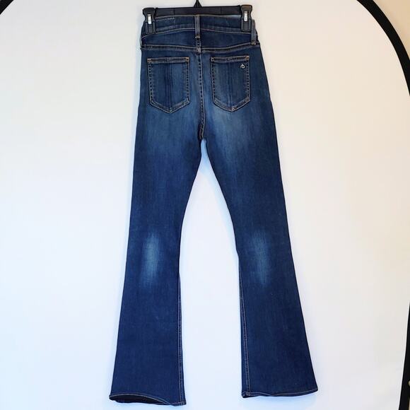 Rag & Bone/ Jean Size 25 Beckett 10 Inch Bell Faux Front Pockets Zip Front - Picture 2 of 6